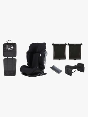 Beemoo Recline i-Size Beltestol inkl. Tilbehør, Black Stone