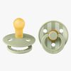 BIBS Studio Colour Smokk 2-Pack Lateks Str 1 Rund, Pin/Sage Mix