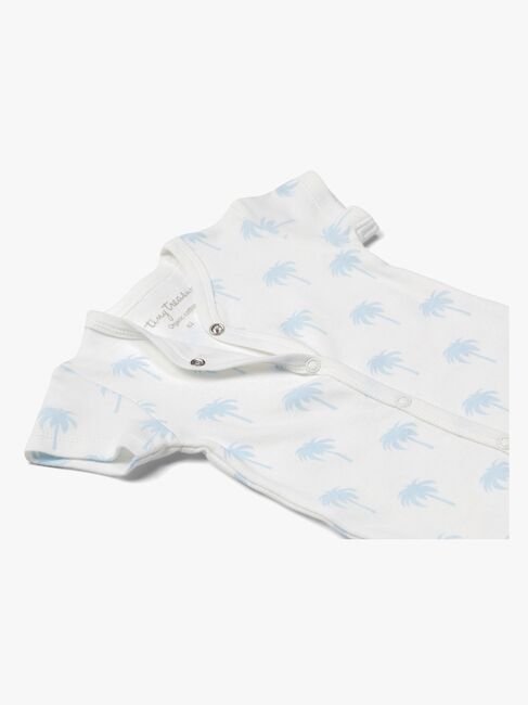 Tiny Treasure Summer Jumpsuit 2-Pack, White/Palm