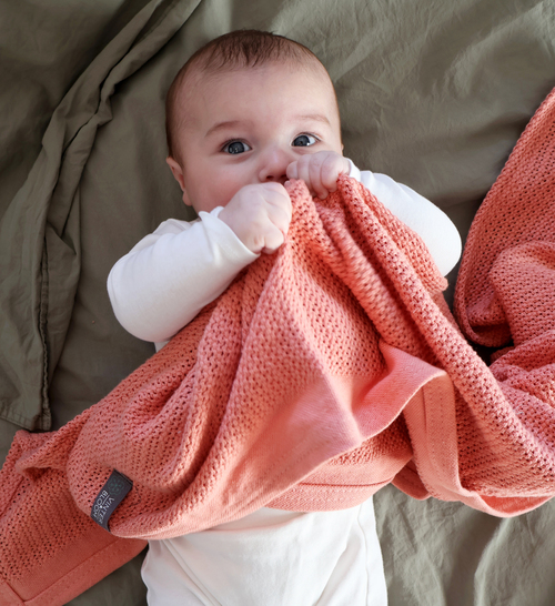 Vinter & Bloom Soft Grid EKO Helseteppe, Clay Coral