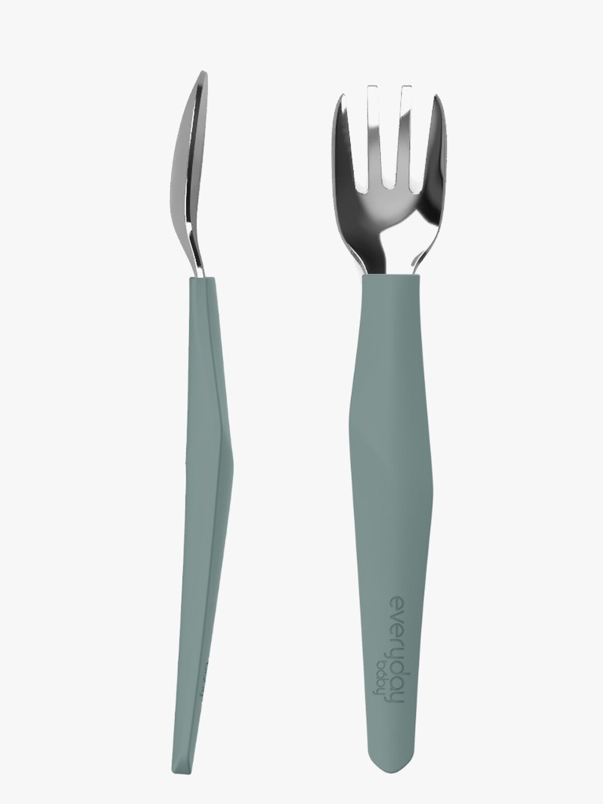 Everyday Baby Bestikksett Silikon 2-pack, Grønn