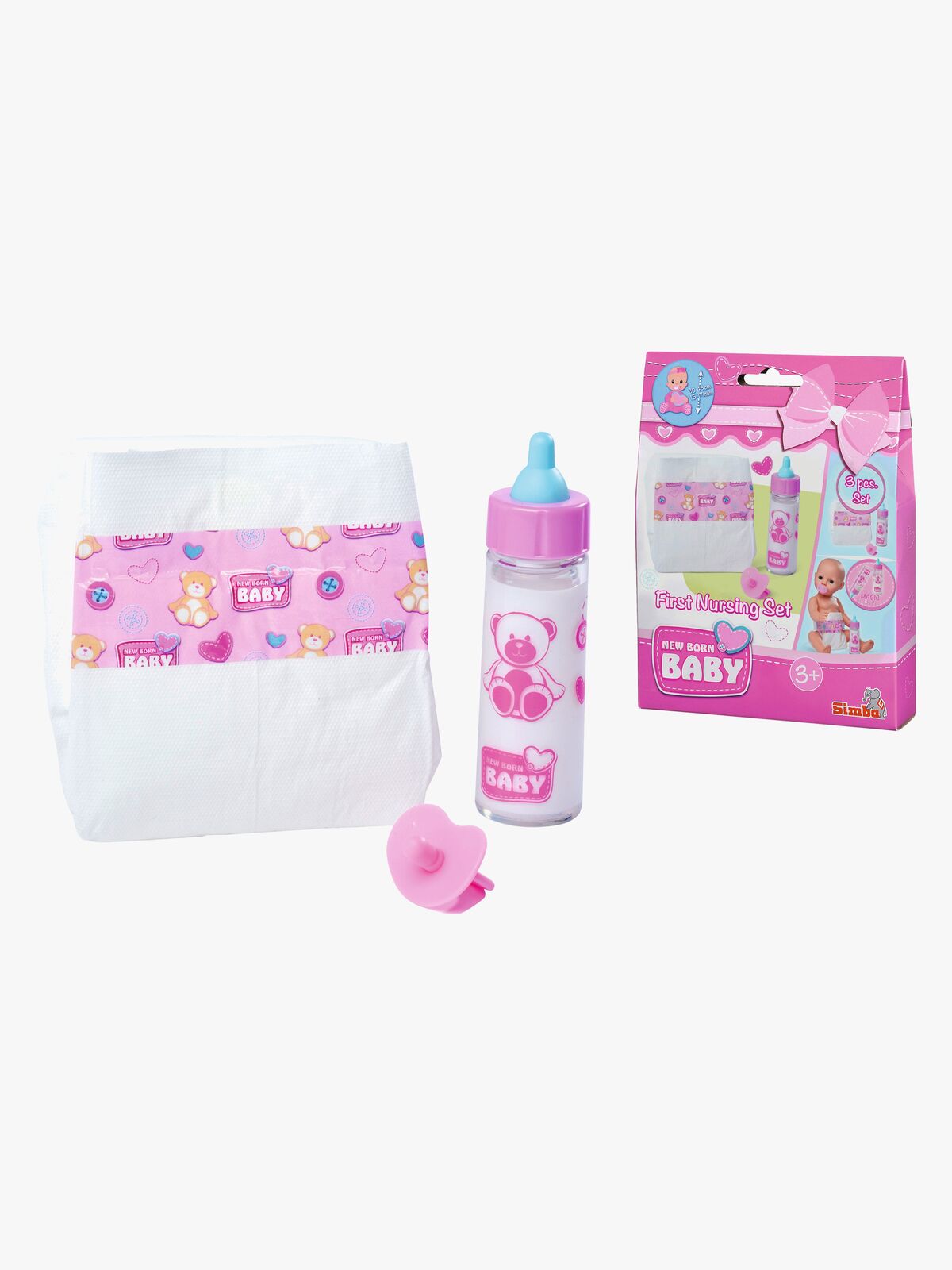 New Born Baby Sett med Dukketilbehør 38-43 cm