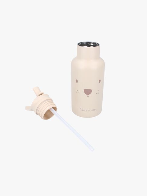 Kidzroom Beary Excited  Rustfritt stål Vannflaske 350ml, Beige