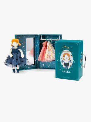 Moulin Roty Garderobekoffert med Dukke og Selskapsklær