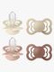 BIBS Supreme Smokk 4-Pakk Silikon Stl 2, Ivory/Vanilla/Blush/Woodchuck
