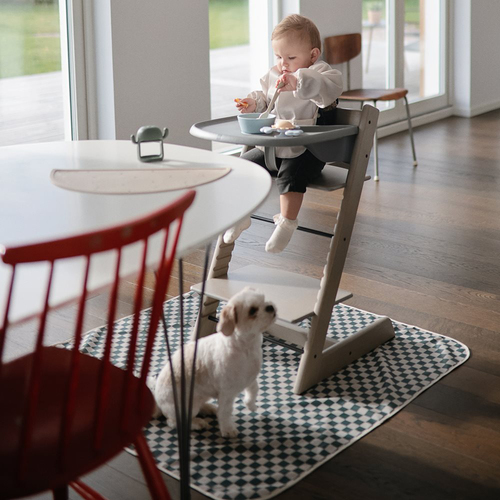 Mushie Gulvbeskyttelse til Matstol, Olive Check