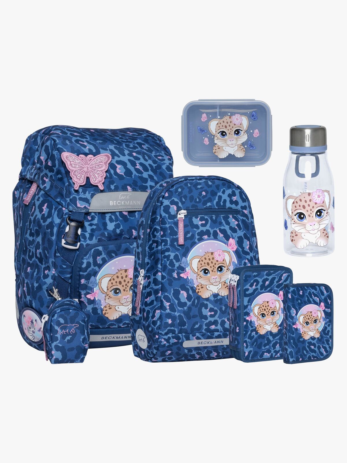 Beckmann Classic Veskesett V 22L inkl. Flaske og Matboks, Cheeta