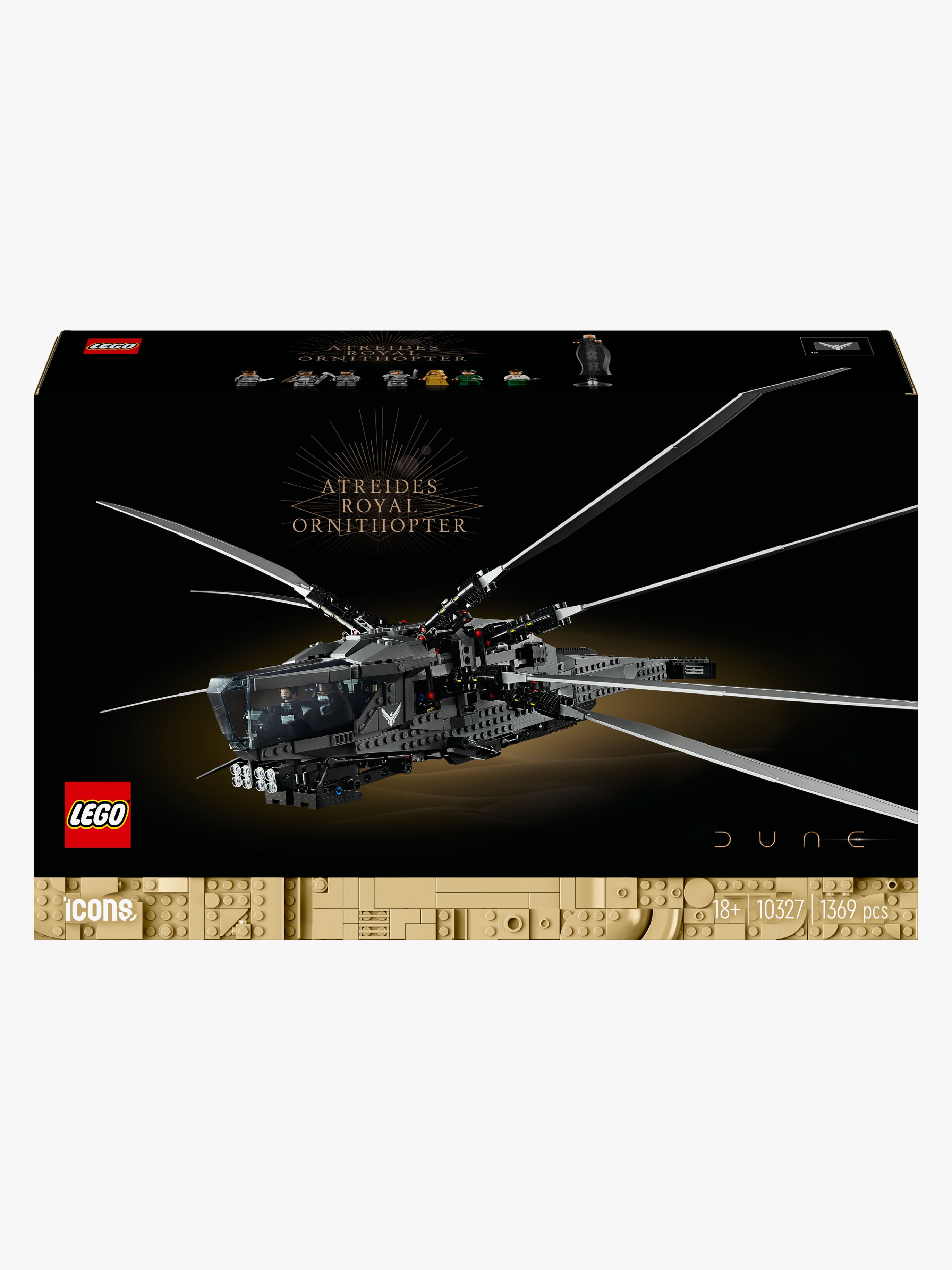 LEGO Icons 10327 Dune Atreides Royal Ornithopter - Byggesett - Plast