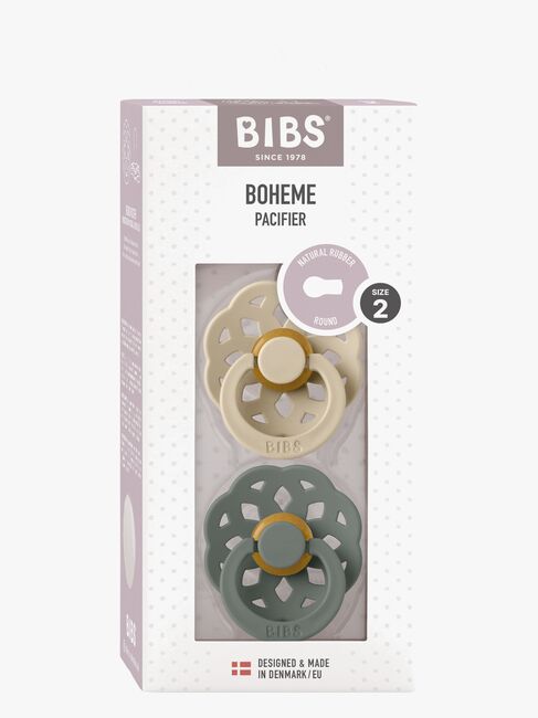 BIBS Boheme Smokk 2-Pack Lateks Str 2 Rund, Vanilla/Pine