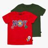 Luca & Lola San Marino T-Shirt 2-pack, Red/Army Green