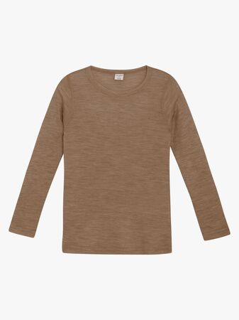 CeLaVi Topp med Lange Ermer Merinoull, Cocoa Creme