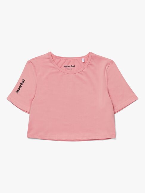 Hyperfied Crop Logo Top, Blush