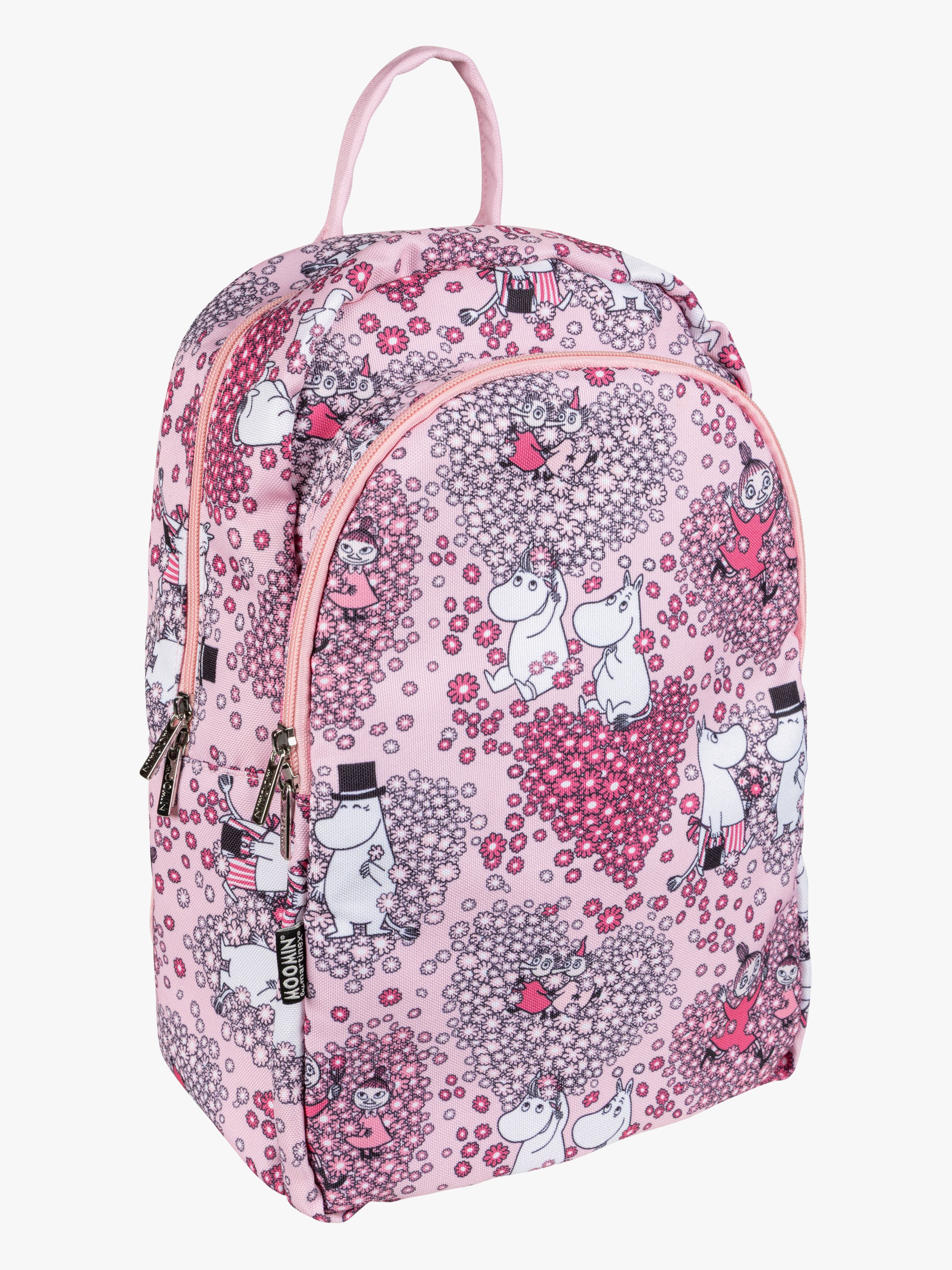 Mummitrollet Sosuli Venner Ryggsekk 16L, Rosa - Ryggsekker - Polyester