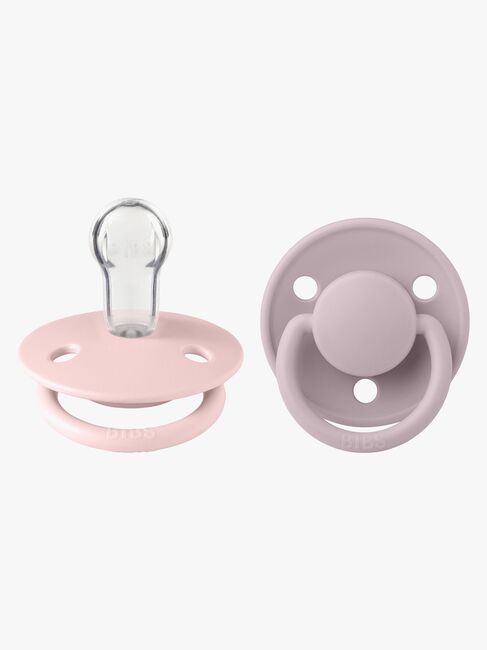 BIBS De Lux Smokk 2-pack Silikon One Size Rund, Blossom/Dusty Lilac