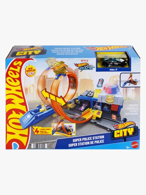Hot Wheels City Super Politistasjon Bilbane