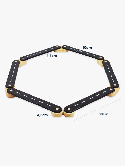 Meowbaby Balansebane 6 Deler, Svart