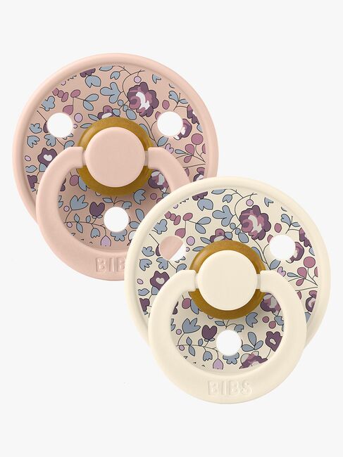 BIBS x Liberty Colour Smokk 2-Pack Lateks Str 2 Rund, Eloise/Blush Mix
