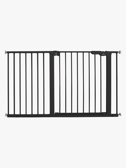 BabyDan Premier Sikkerhetsgrind + 8 Forlengelsesdeler 126-132,2 cm, Svart