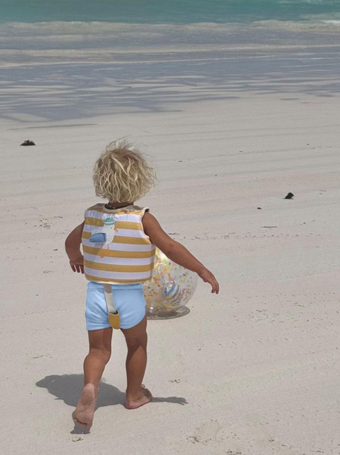 SUNNYLiFE Svømmevest, Sid the Seagull Mustard Stripe