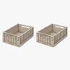 LIEWOOD Weston Oppbevaringskasser 2-Pack Medium, Sandy