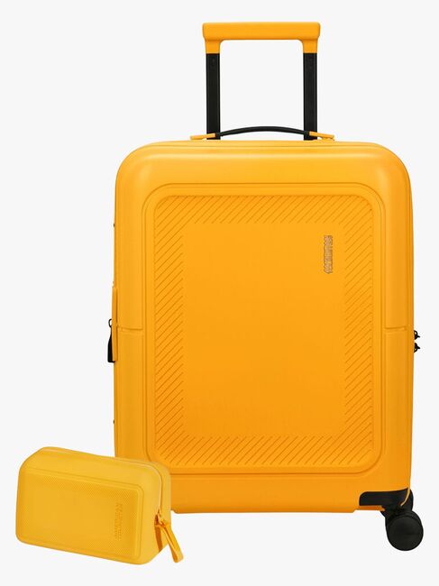 American Tourister Dashpop Koffert 41-47L & Toalettmappe POP, Golden Yellow