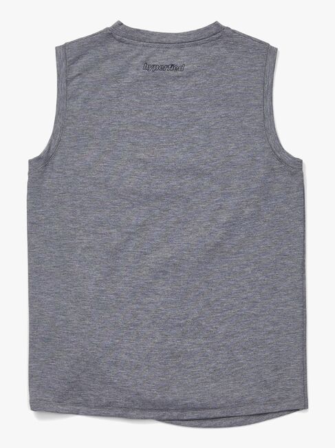 Hyperfied Jersey Knot Tank Top, Grey Melange