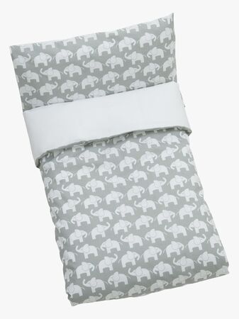 Sengesett Sprinkelseng Elefant 100x130, Grå