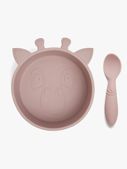 nuuroo Elia Sjiraff Tallerkensett 2-Pakk Silikon, Woodrose