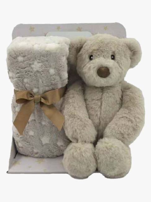 CarloBaby Fleeceteppe og Kosedyr Bamse, Beige