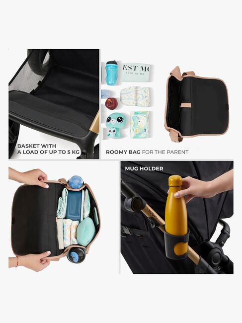 Kinderkraft MOOV 2 4-in-1 Duovogn, Pure Black