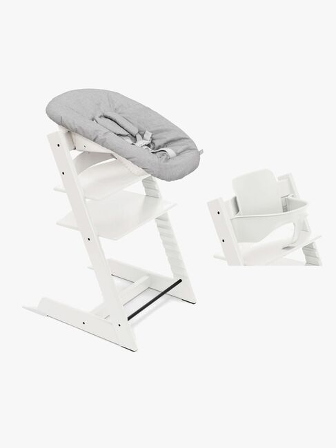 Stokke Tripp Trapp Matstol Bundle inkl. Newborn Set, White/Grey