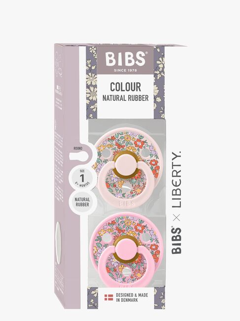 BIBS x Liberty Colour Oscar Meadow Smokk 2-Pakk Latex Str 1, Petal Mix