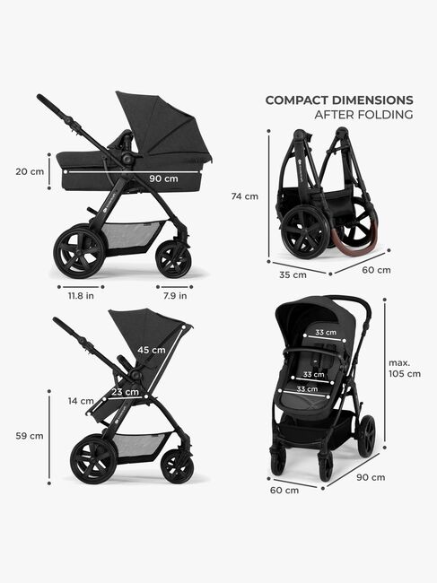 Kinderkraft MOOV CT 3-in-1 Mink Pro Duovogn, Black