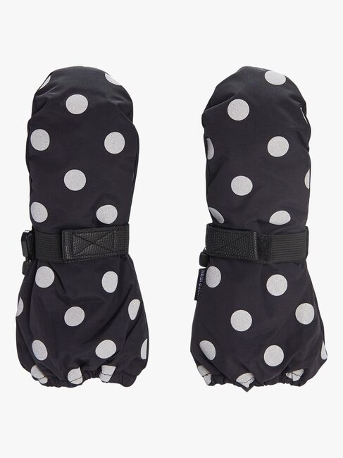 Nordbjørn Stalon Votter, Black/Silver Dots