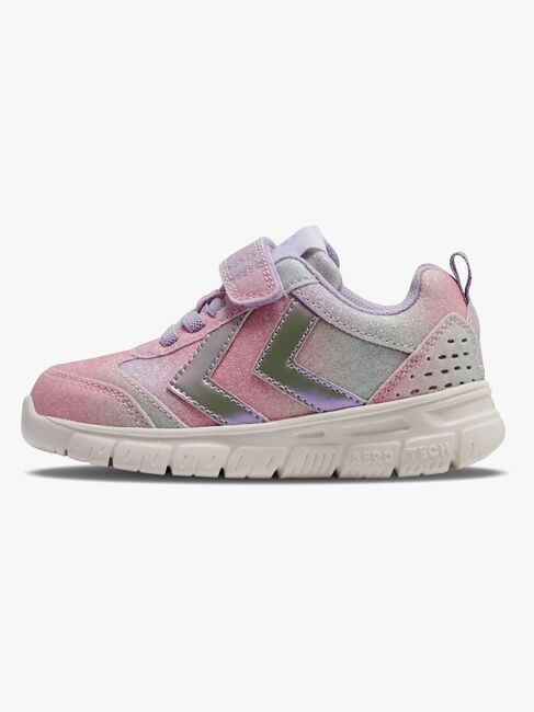 Hummel Crosslite Glitter Infant Sneakers, Multicolor Pink