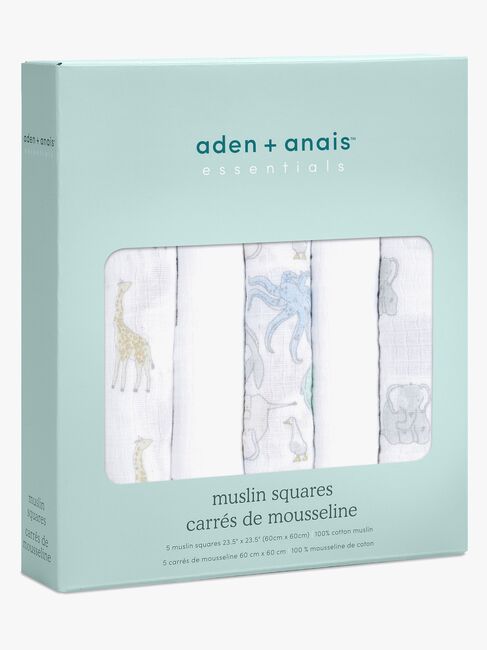 Aden + Anais™ Essentials Musselintepper 5-pack, Natural History