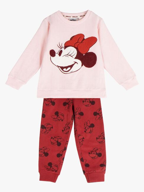 Disney Minnie Mouse Genser og bukse-sett, rød/rosa