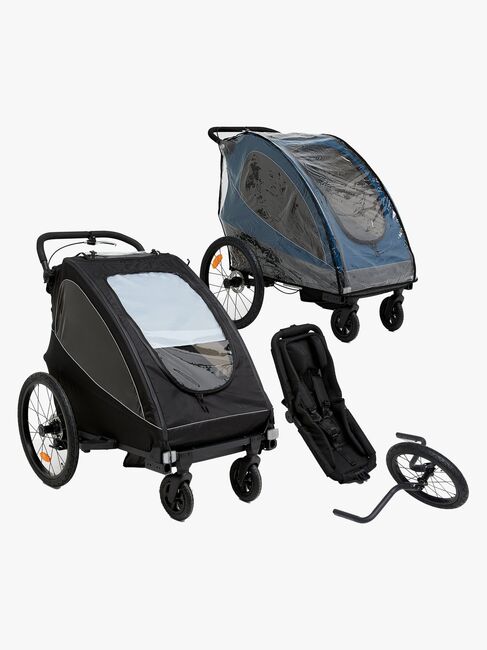 Beemoo Activity Sport Sykkelvogn Inkl. Newborn Set, Løpesett & Regntrekk, Black