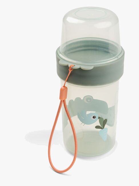 Done By Deer Croco To Go Two-Way Snacksbeholder, Green