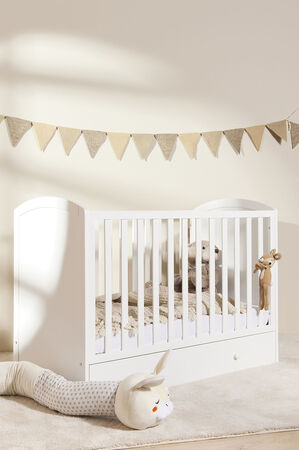 JLY Sprinkelseng med Oppbevaring, 124x60x90, Hvit