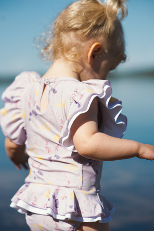 Lindberg Judith Badedrakt med Badebleie, Lavender/Yellow