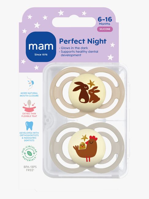MAM Perfect Night Smokk Silikon 2-Pakk 6-16m, Nøytral
