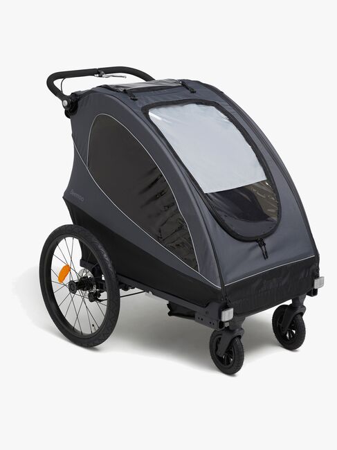 Beemoo Sporty Trail Sykkelvogn inkl. Regntrekk, Asphalt