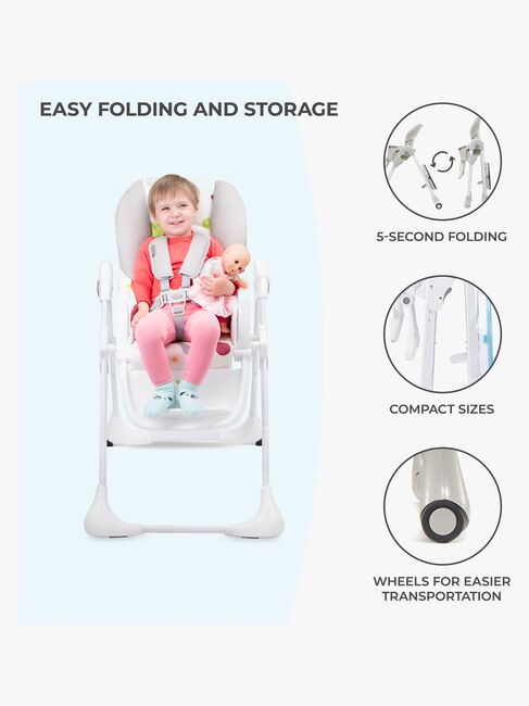 Kinderkraft Høy Stol Yummy, Grey