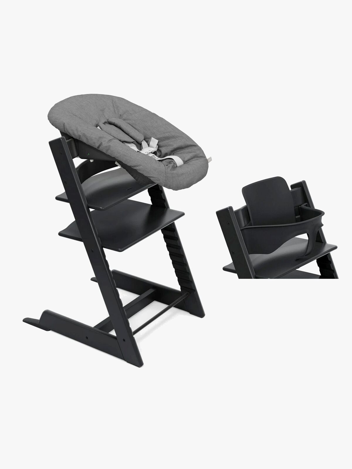 Stokke Tripp Trapp Matstol Bundle inkl. Newborn Set, Black/Anthracite