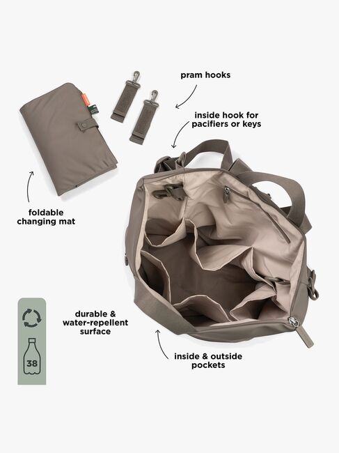 Done By Deer Stelleveske Ryggsekk, Taupe