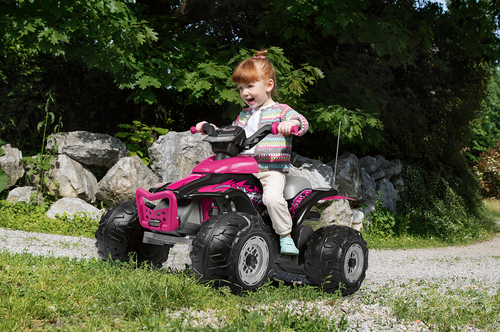 Peg Perego Corral T-Rex Firehjuling 330W, Rosa