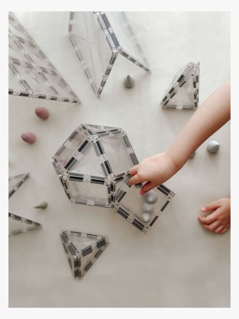 Connetix Magnetiske Byggeklosser Clear Startsett 34 Deler