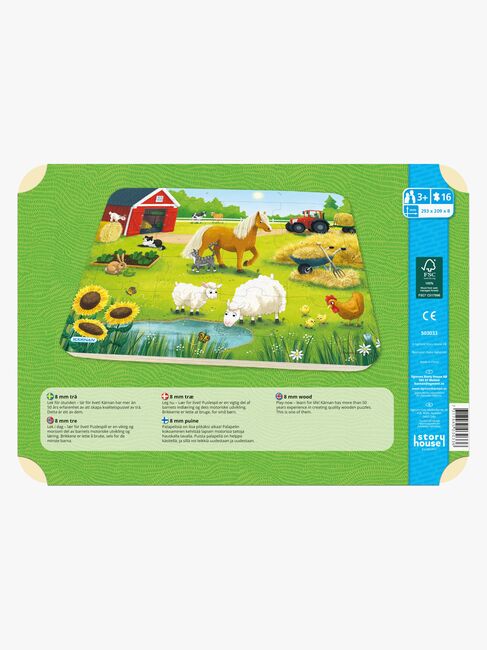 Kärnan Rammepuslespill På Bondegården 16 Brikker