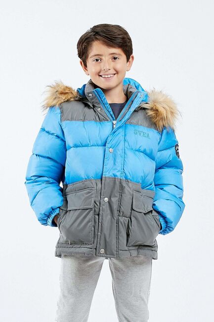 Svea Contrast Padded Parkas, Magic Blue